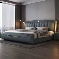 Juego de Muebles de Dormitorio Modernos para Apartamento, Cama King-Size Ecológica, Duradera, Ajustable y Suave, con Marco de Madera, Directo de Fábrica
