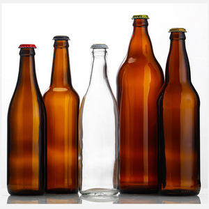 Botella De vidrio ámbar transparente Para Cerveza, 250ml, 500ml, 1L, 330ml - Product Image 4