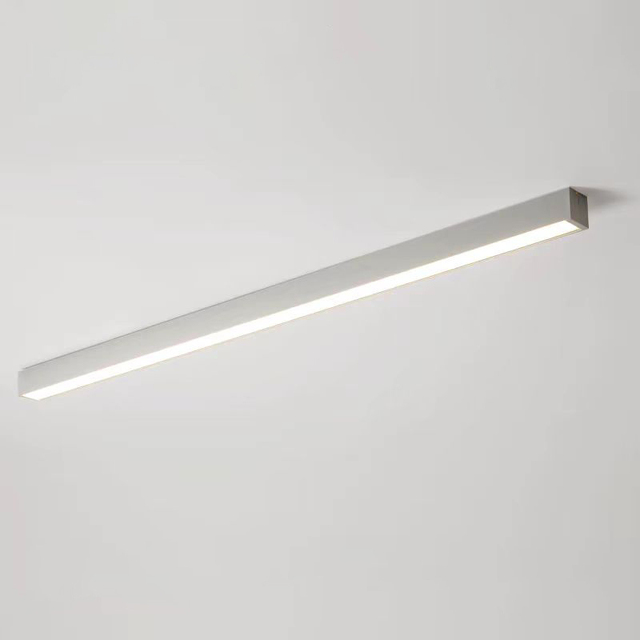 Linkable Aluminum Flush Mount LED Linear Ceiling Light for Office Dimmable 3000-6000K Color Temp