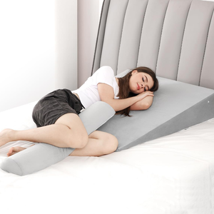 Memory Foam <strong>Bed</strong> Wedge Pillow with Jacquard Cover <strong>for</strong> Sleeping, Acid Reflux Support, <strong>Back</strong> Support and Elevated Head <strong>Rest</strong> - Product Image 1