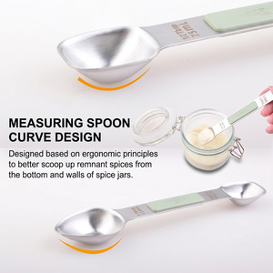 Juego de Tazas y Cucharas Medidoras Magnéticas de Acero Inoxidable Personalizadas, 14 Piezas, Multifuncionales, con Tapa, Aptas para <span class=keywords><strong>Lavavajillas</strong></span>, Utensilios de Cocina - Product Image 5