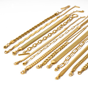 Chaînes en acier inoxydable étanches en gros, style cubain, serpent plat, multi-styles, simples, pour bracelets à breloques <span class=keywords><strong>DIY</strong></span>, idéales pour cadeaux - Product Image 6