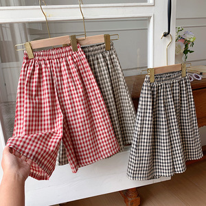 <span class=keywords><strong>Pantaloni</strong></span> a Gamba Larga <span class=keywords><strong>per</strong></span> Bambine con Motivo a Quadri, Moda Primavera-Estate 2026, Vendita all'Ingrosso - Product Image 1