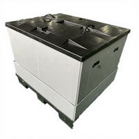 Conteneur à palette en plastique empilable et pliable 40*48 avec couvercle et manchon en nid d'abeille PP, emballages en boîte KTP