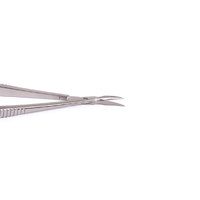 Ciseaux micro-surgicaux de précision à ressort, en acier inoxydable, lames courbées, outil chirurgical, logo personnalisé, instruments de neurochirurgie