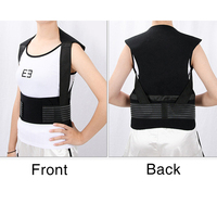 Correcteur de posture magnétique à la tourmaline auto-chauffante, attelle d'épaule, soutien dorsal