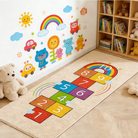 Rutschfester Teppich mit abstraktem Muster, maschinengefertigt, umweltfreundlich, für Babys zum Krabbeln, für den Innenbereich, Wohnzimmer, Kinderteppich