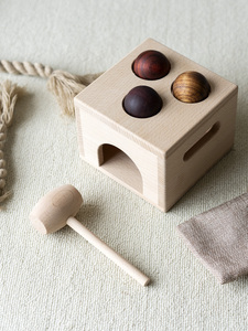 Çocuklar için doğal ahşap istifleme blokları Set ahşap geometri küp yapı blok oyuncaklar - Product Image 6