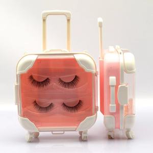 Etichetta privata graziosa Mini bagaglio valigia di plastica personalizzata scatola di ciglia - Product Image 4