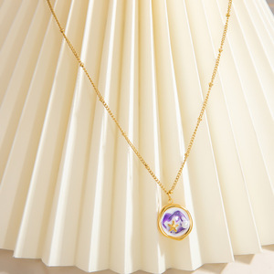 Collar de Acero Inoxidable con Colgante de Estrella Ovalada en Color Oro de 18K, Joyería de Moda para Mujer, Regalo - Product Image 3