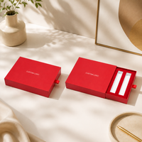 Caja Deslizante Personalizada, Embalaje de Papel Rígido Reciclable con Bandeja Interior para Lápiz Labial y Sets de Cosméticos
