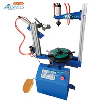 Positionneur rotatif de soudage automatique 200 kg avec contre-pointe et support de torche pneumatique, rails de guidage doubles, commande numérique PLC