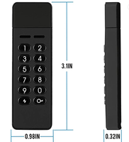 Clé USB 256 sécurisée, 2.0 bits, 16 go, disque U, mot de passe matériel, pour la Protection personnelle, coque en aluminium