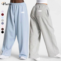Pantalon large décontracté pour femme avec logo personnalisé, idéal pour la gym, le jogging, l'entraînement, confortable, respirant, avec blocs de couleur, style legging de yoga