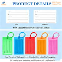 Étiquette de bagage personnalisée imprimée, fabricant OEM de valises, matériaux phosphorescents à lueur foncée, étiquette nominative moulée par injection pour bagages