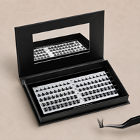 Kit de Cils en Grappes DIY à Bande Complète, Super Longue Durée, Fournisseur en Gros, Logo Personnalisé avec Emballage Boîte à Tiroir