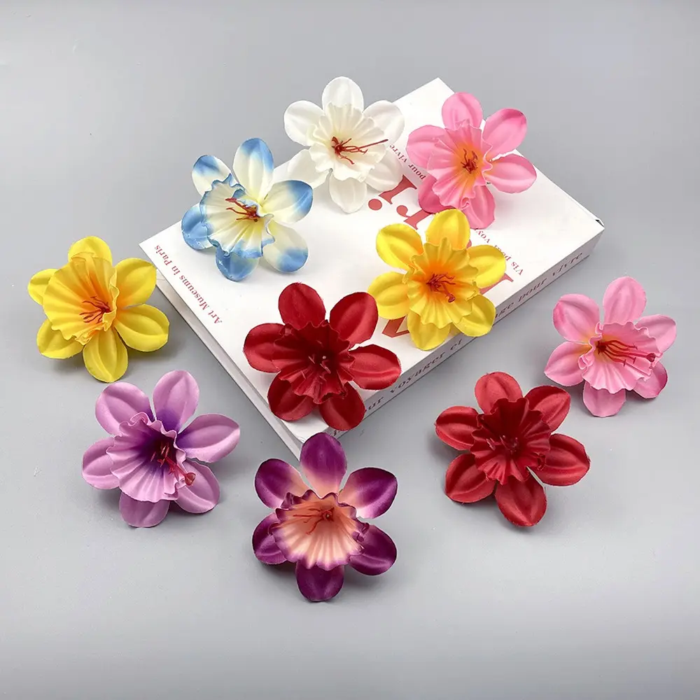 DIY dekorasyon yapay çiçekler 8cm ipek nerffoçiçek kafa