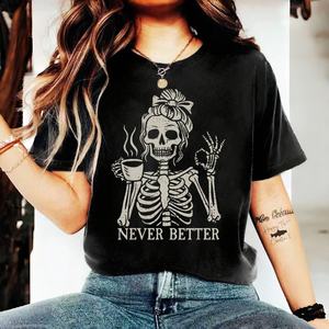 Terry Twill Knitted Fleece Jersey Casual Plain Dyed Summer Regular Fit Cotton High Quality Blank <b>T</b>-<b>Shirt</b> for Printing - Product Image 3