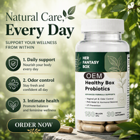 Capsules de Probiotiques Personnalisables OEM pour Femmes, 30 Comprimés – Complément Alimentaire pour l'Équilibre Intestinal Quotidien et le Soutien au Bien-être Féminin
