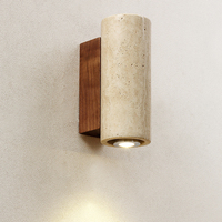 Applique murale LED en pierre de travertin pour la décoration intérieure, salon, chevet, couloir d'escalier, hôtel, lampe de chevet Wabi Sabi