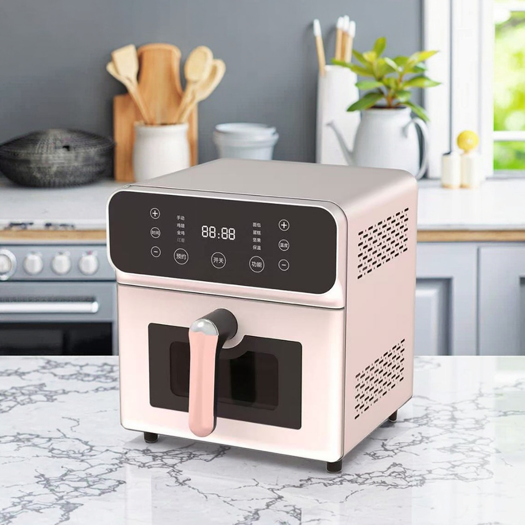 Smart Multi-function Electric Air Fryer Oven High Quality OEM Cookware Touch Control Stainless Steel Oil-less Bake Pizza Chicken