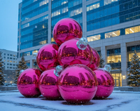 Ballon miroir gonflable géant réfléchissant de 100 cm en PVC, couleur personnalisée, brillant, décoratif, pour événements, publicité, résistant au vent