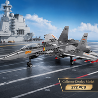 Série de jouets de construction d'avions militaires chasseurs embarqués Flying Shark No.551 pour la vente en gros, modèle STEM, pour les magasins de cadeaux