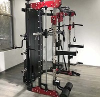 Cable cruzado de construcción de cuerpo en casa, jaula de energía multifuncional, estante de sentadillas con máquina de entrenamiento de levantamiento de pesas, gimnasio, herrero, novedad