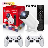 Projecteur de jeu P30 Max 4K 720P Red Box 150 Lumens Android 11 Quad-core 64 Go 30000 jeux Portable Haut-parleurs intégrés LCD