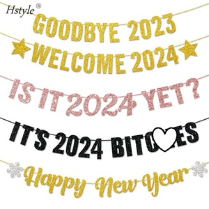 2026 joyeux nouvel an fête fournitures décorations paillettes lettre bannière Photo accessoires guirlande au revoir 2023 bienvenue 2026S2742 - Product Image 6