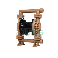 Pompe à eau pneumatique à diaphragme en fluoroplastique ZJWOG QBK-40, mini-pompe chinoise pour traitement des eaux usées, pression 8 bars, garantie 1 an