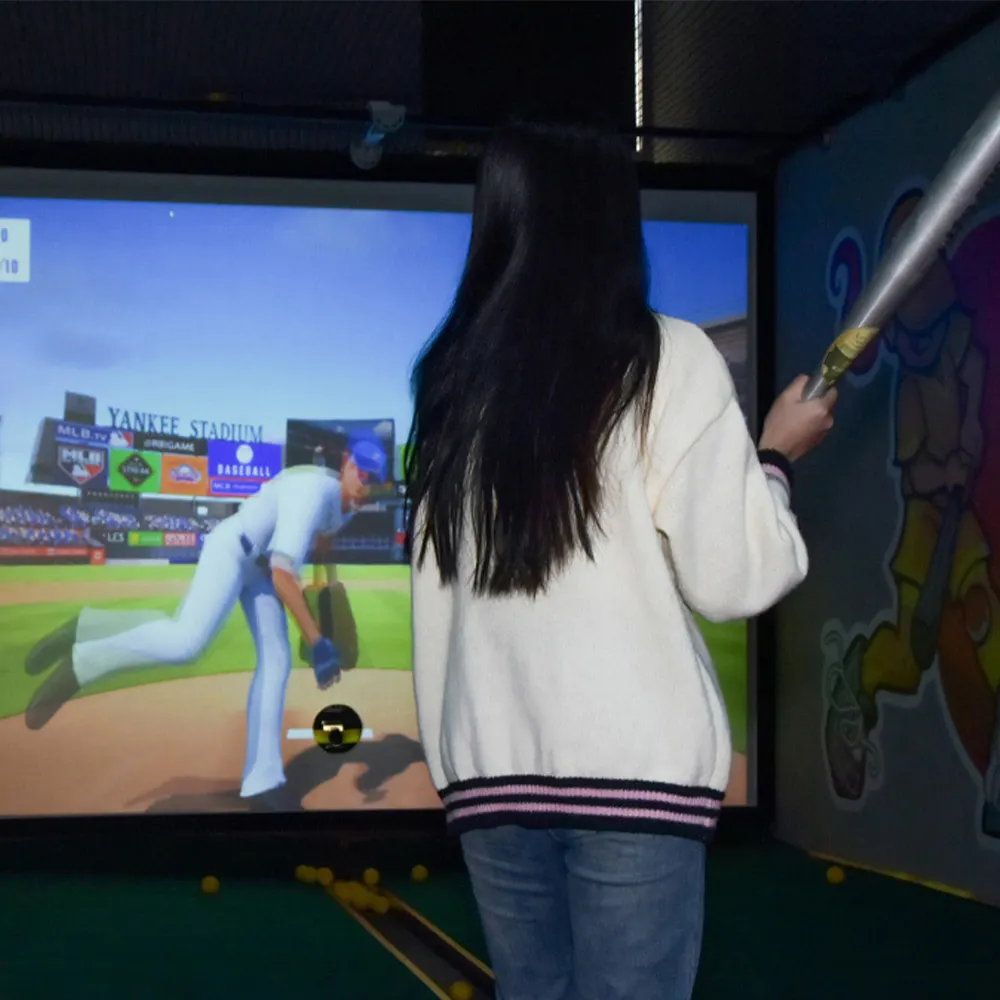 Simulator olahraga dalam ruangan Ar olahraga interaktif pengasah bisbol mesin permainan hiburan Game Simulator bisbol