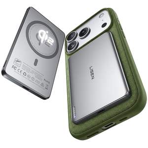 <span class=keywords><strong>Chargeur</strong></span> sans fil magnétique LISEN 15W, batterie externe portable 5000mAh, charge rapide, pack de batterie sans fil pour le bureau, les voyages et les activités de plein air - Product Image 1