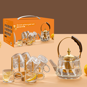 Tetera <span class=keywords><strong>de</strong></span> <span class=keywords><strong>vidrio</strong></span> <span class=keywords><strong>de</strong></span> fábrica, venta al por mayor, compra a granel, tetera <span class=keywords><strong>de</strong></span> <span class=keywords><strong>vidrio</strong></span>, juego <span class=keywords><strong>de</strong></span> tazas, olla <span class=keywords><strong>de</strong></span> frutas, bebida, jarra <span class=keywords><strong>de</strong></span> <span class=keywords><strong>agua</strong></span> con bandeja <span class=keywords><strong>para</strong></span> tazas - Product Image 5