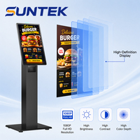 SUNTEK SK1 Metal, Kiosco de Autoservicio de Escritorio de 15.6 Pulgadas, Certificado CE, Terminal de Pedidos de Comida para Restaurantes, SDK POS, Android/Windows