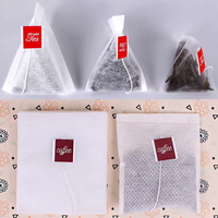 Sachets de thé en maille PLA à pliage inversé, 100 % compostables en fibre de maïs, sachets filtrants vides pour thé en vrac et tisanes