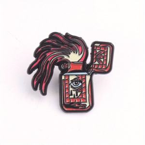 Ignition Gaze Pin - Secret Eye in Flip-Lighter avec Hellfire Grid, Edgy Jewelry pour les explorateurs urbains et les codes d'identité subversifs - Product Image 5