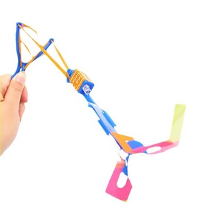 بيع بالجملة ألعاب مضيئة بإضاءة ليد خارجية مقلاع مضيء بضوء أزرق أحمر قاذفة صواريخ هليكوبتر مرنة - Product Image 4