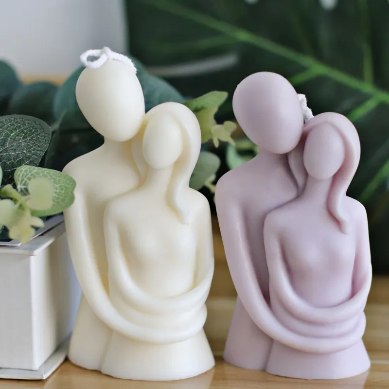 Силиконовая форма для свечей ручной работы, 3D формочка для романтических портретов пар, обнимающих влюбленных, художественный Декор для дома, изготовление свечей