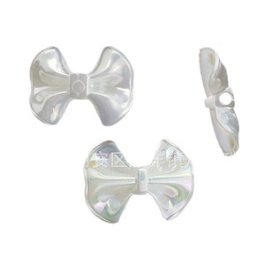 Iridescent Porcelain White Bow Resin <b>Beads</b> For Mobile Phone Decoration Fall 2023 Chaozhou Origin - Product Image 5