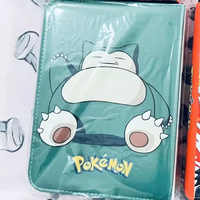Carpeta de Tarjetas de Primera Calidad con 4 Páginas Fijas, Impresión de Logotipo Personalizado, Colección de Tarjetas de Visita, Cierre de Cremallera de Cuero PU