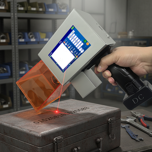 Imprimante laser numérique portable alimentée par batterie avec écran tactile de 5 pouces, laser semi-conducteur 10W, <span class=keywords><strong>pour</strong></span> carton, <span class=keywords><strong>plastique</strong></span>, métal - Product Image 1