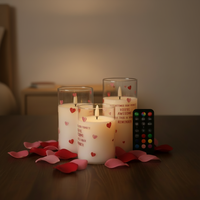 Ensemble de bougies LED rechargeables par USB avec plaque de charge, télécommande, lumière de bougie décorative, veilleuses dans une ambiance de Noël