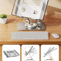 Boîtier de tablette PC en alliage d'aluminium antivol rotatif à 360 degrés pour iPad 10,2 pouces 45x260 mm, support de bureau