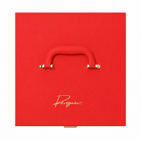 Boîte cadeau en cuir sur mesure haut de gamme, emballage rigide de luxe avec quincaillerie dorée pour produits premium