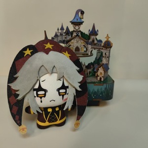 Peluche de Pierrot Harlequin del Juego <span class=keywords><strong>Freak</strong></span> Circus, 10 cm, Relleno de Poliéster y Algodón PP, Lindo Colgante - Product Image 1