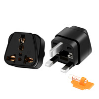 Adaptateur universel vers UK avec FUSE 13A Connecteur de conversion US/EU/UK/AU vers BS Prise Singapour Malaisie