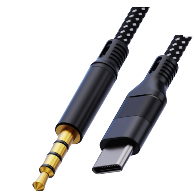 1.2m DAC Type C Audio Cable USB Type-C Male to 3.5mm Jack Male Car AUX Audio Adapter for iPhone 15 iPad Android Speaker