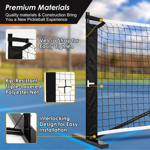 Filet de pickleball en acier de haute qualité personnalisable en usine, portable pour l'extérieur, avec cadre de filet pour raquettes, pour l'entraînement, le divertissement <span class=keywords><strong>et</strong></span> le transport par les enfants - Product Image 2