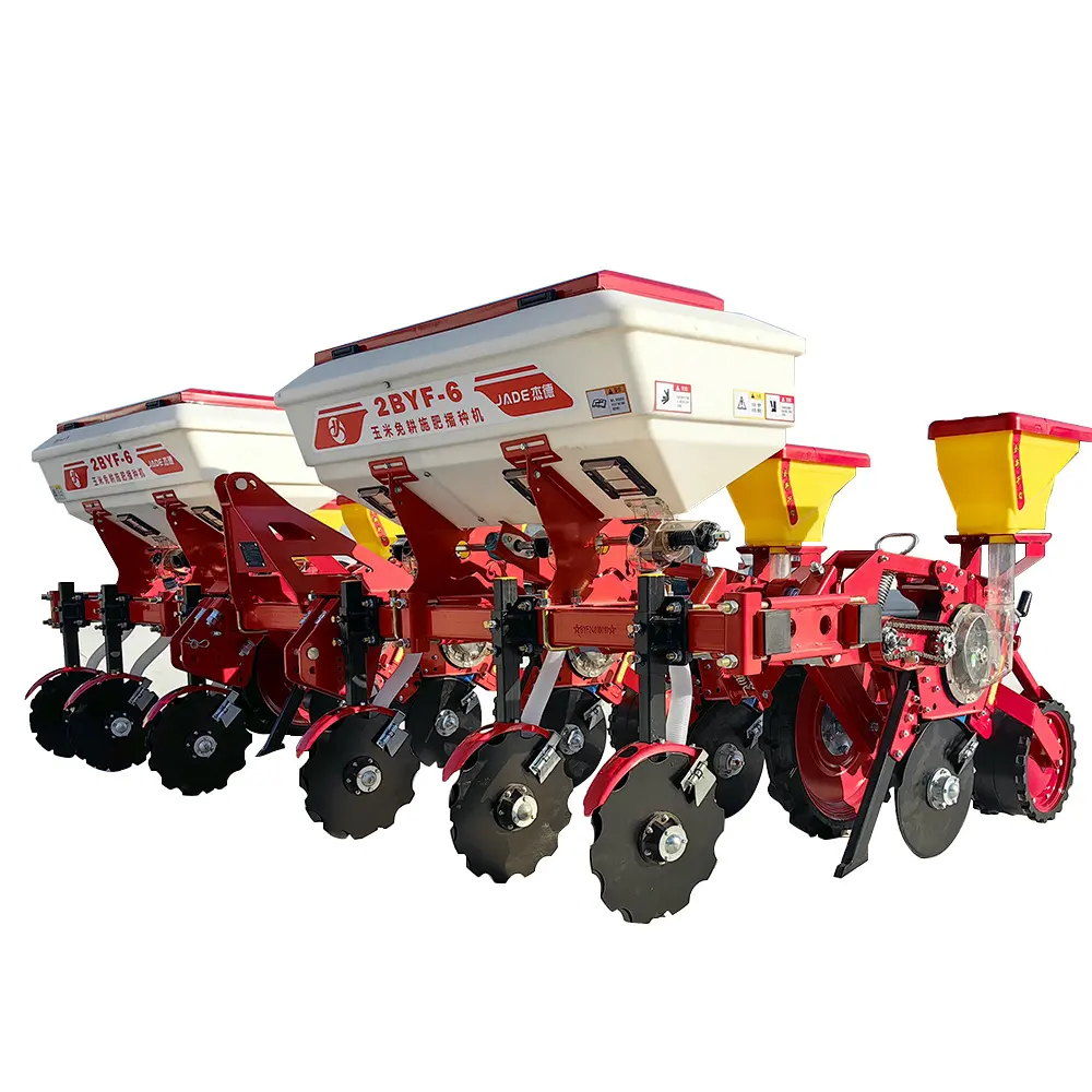 China Supplier Six Row Finger Clip Corn No Tillage Fertilization Seeder